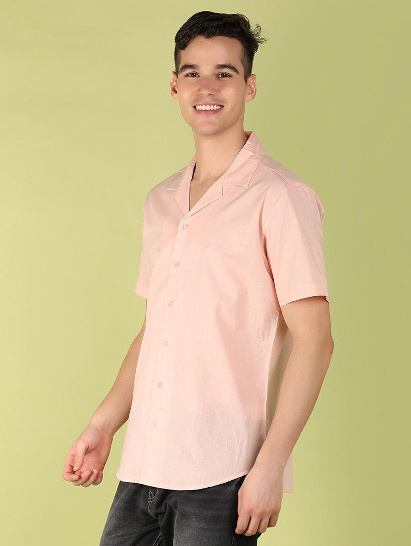 pink solid casual shirt - 21222858 - Standard Image - 1