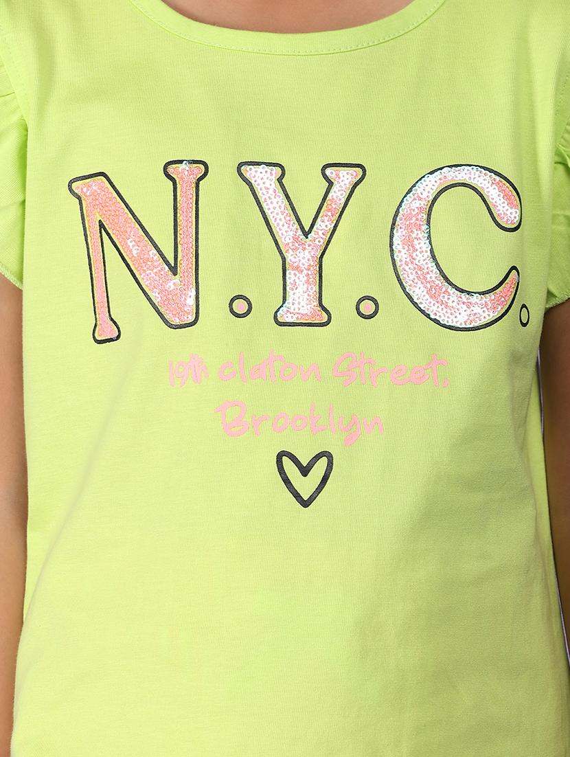 girls green cotton top & shorts set - 21223062 - Standard Image - 6