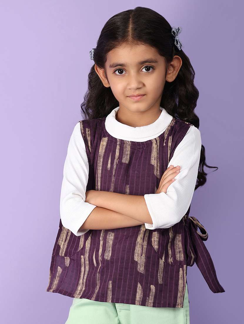 girls purple cotton top