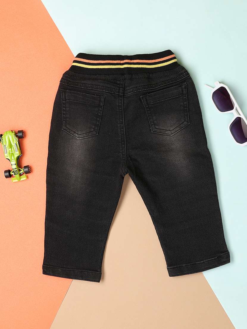 boys black denim plain jean - 21223069 -  Standard Image - 1
