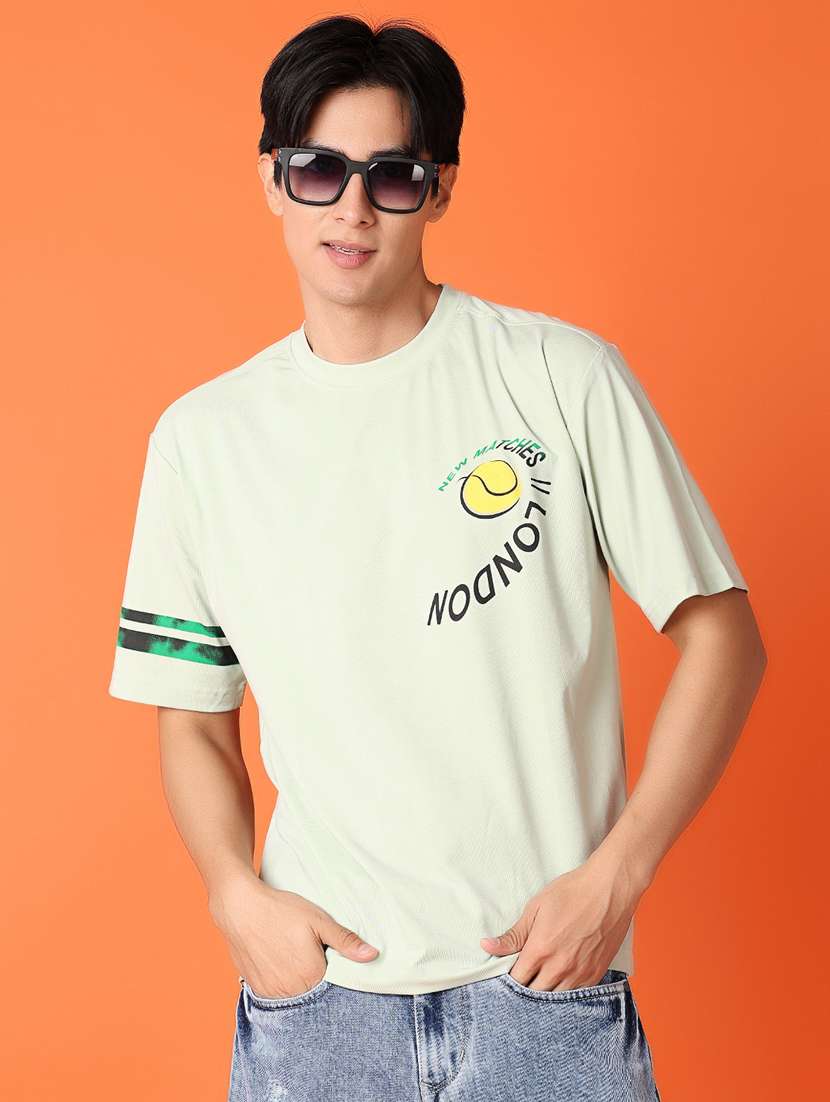 men round neck front & backt print t-shirt - 21223075 -  Standard Image - 1