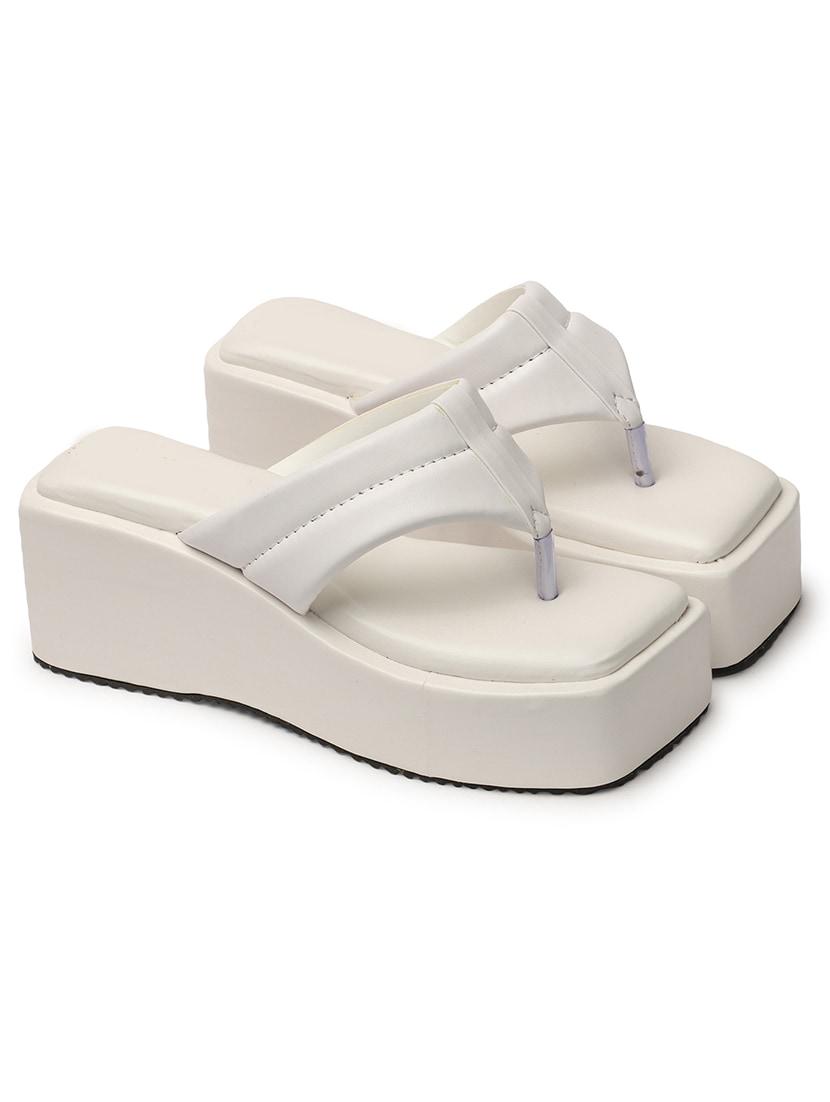 white t-strap wedge - 21223206 - Standard Image - 1