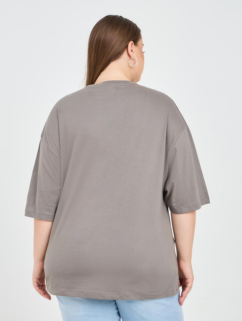 charcoal cotton regular tshirt - 21223549 - Standard Image - 1