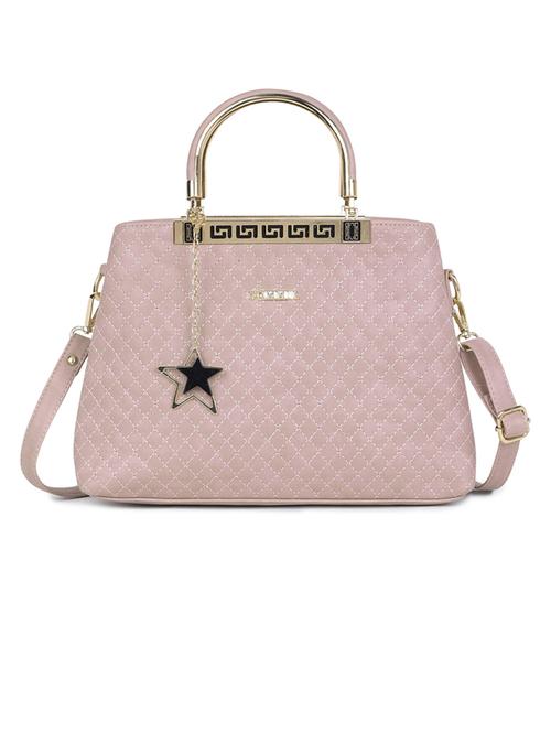 peach leatherette (pu) handbag - 21223656 -  Standard Image - 0
