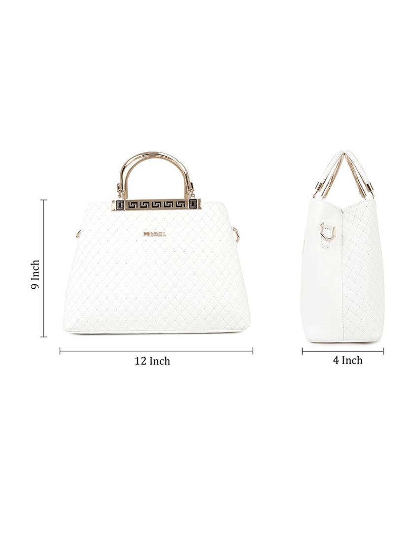 white leatherette (pu) handbag - 21223657 -  Standard Image - 1