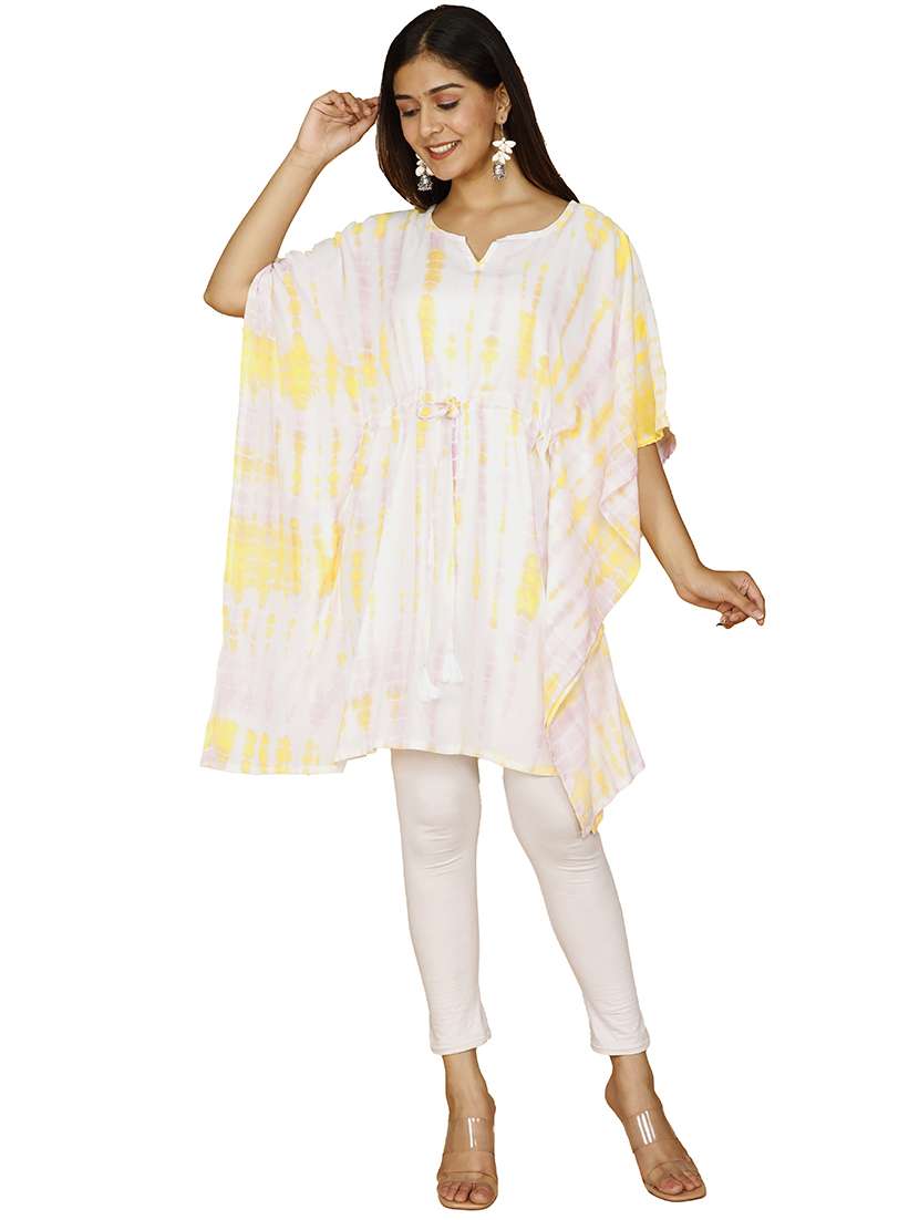women tie & dyed relaxed fit kaftan tunic - 21223818 -  Standard Image - 1