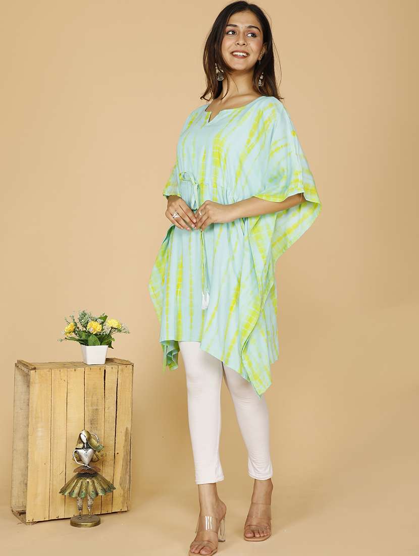 women tie & dyed relaxed fit kaftan tunic - 21223821 -  Standard Image - 1