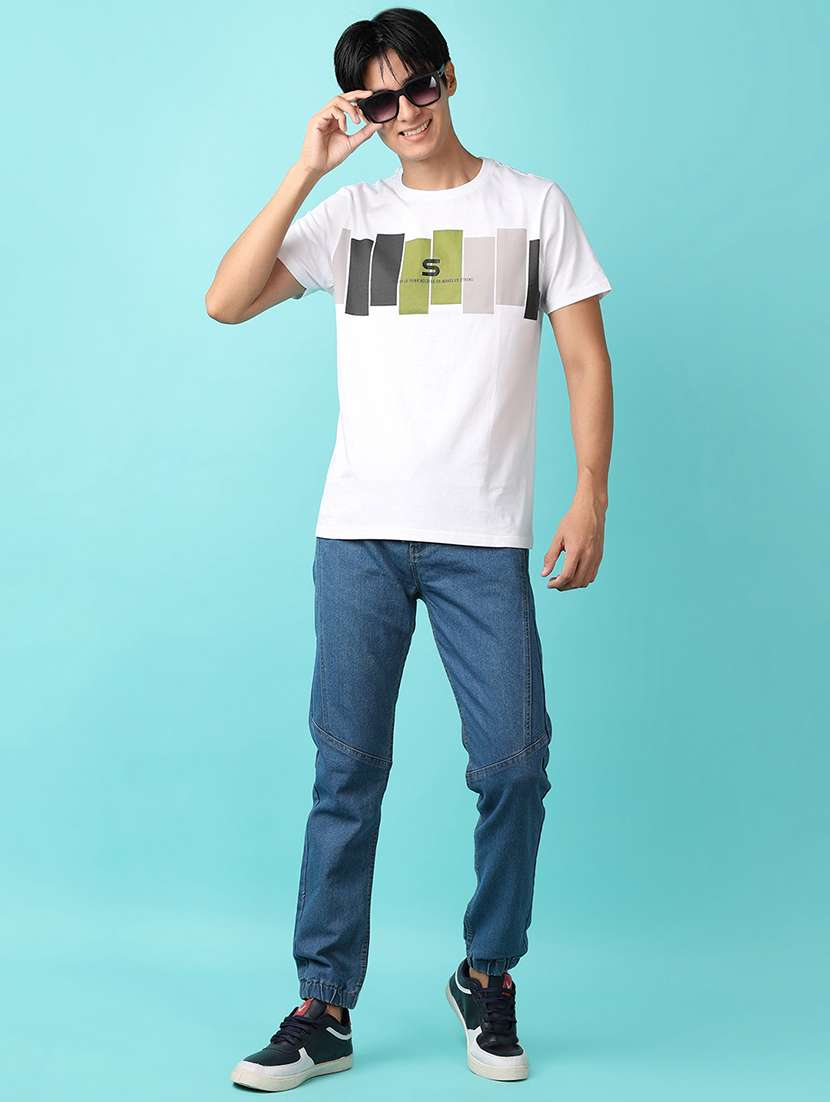 men solid mid rise jogger - 21224459 -  Standard Image - 4