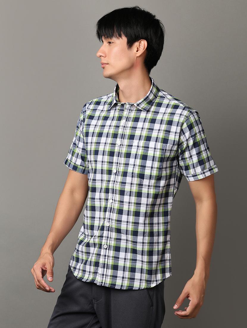 men collared neck short sleeves casual shirt - 21224474 - Standard Image - 1