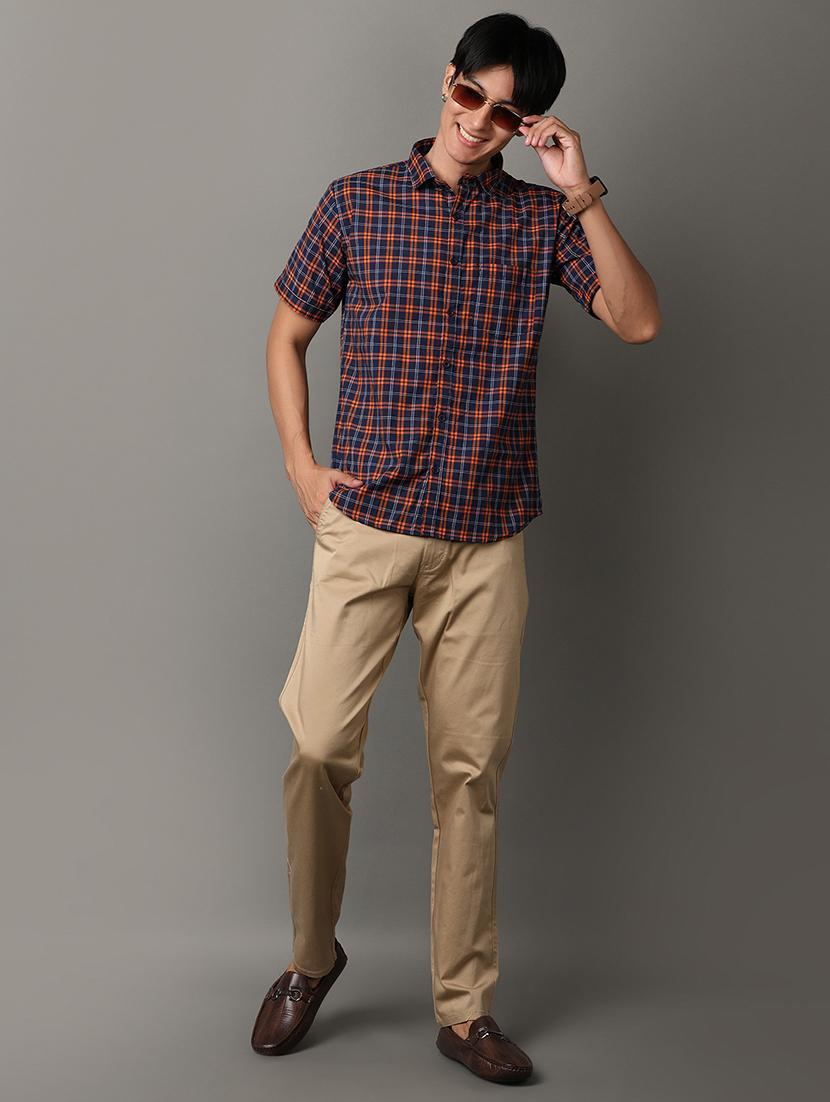 men collared neck short sleeves casual shirt - 21224493 - Standard Image - 4