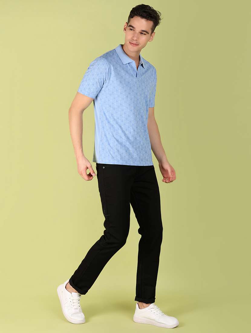 men mid rise plain denim jeans - 21224501 -  Standard Image - 4