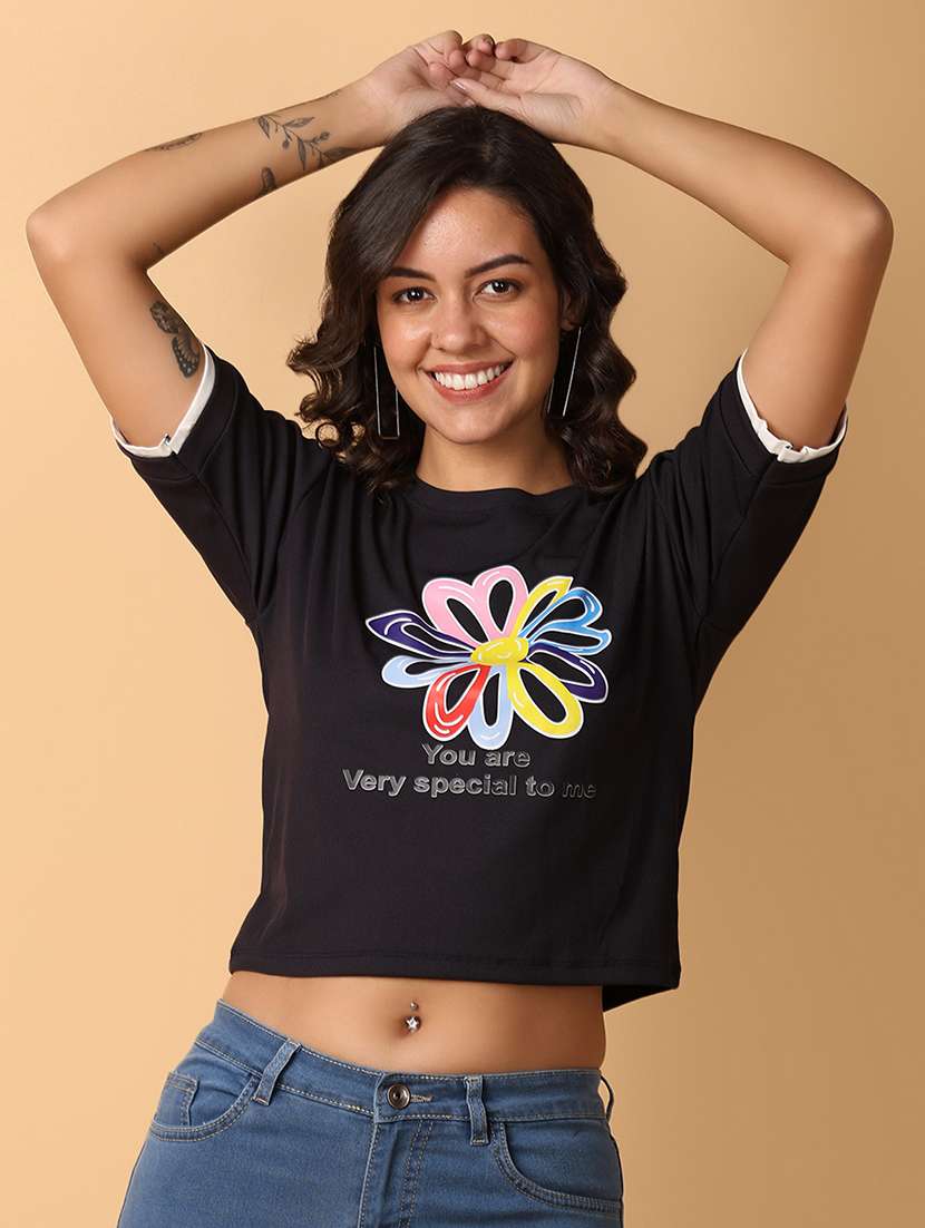 women round neck graphic regular t-shirt