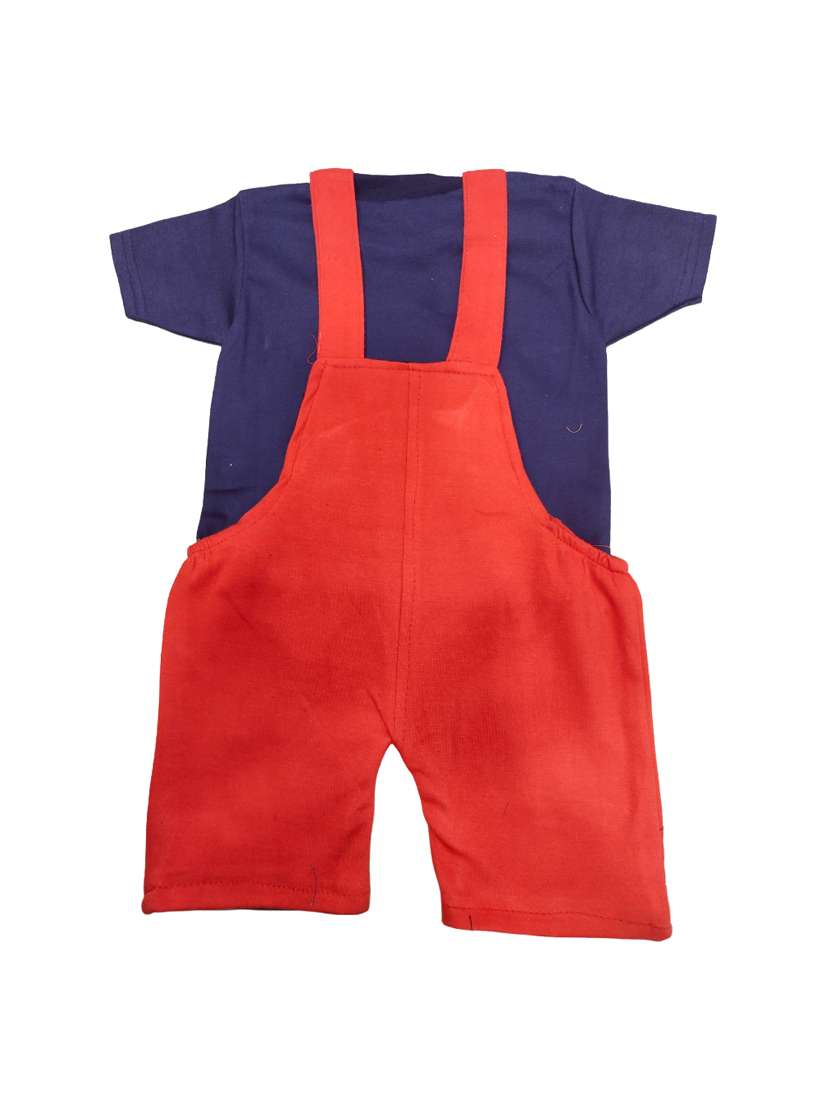 boys round neck printed denim dungree - 21224762 -  Standard Image - 1