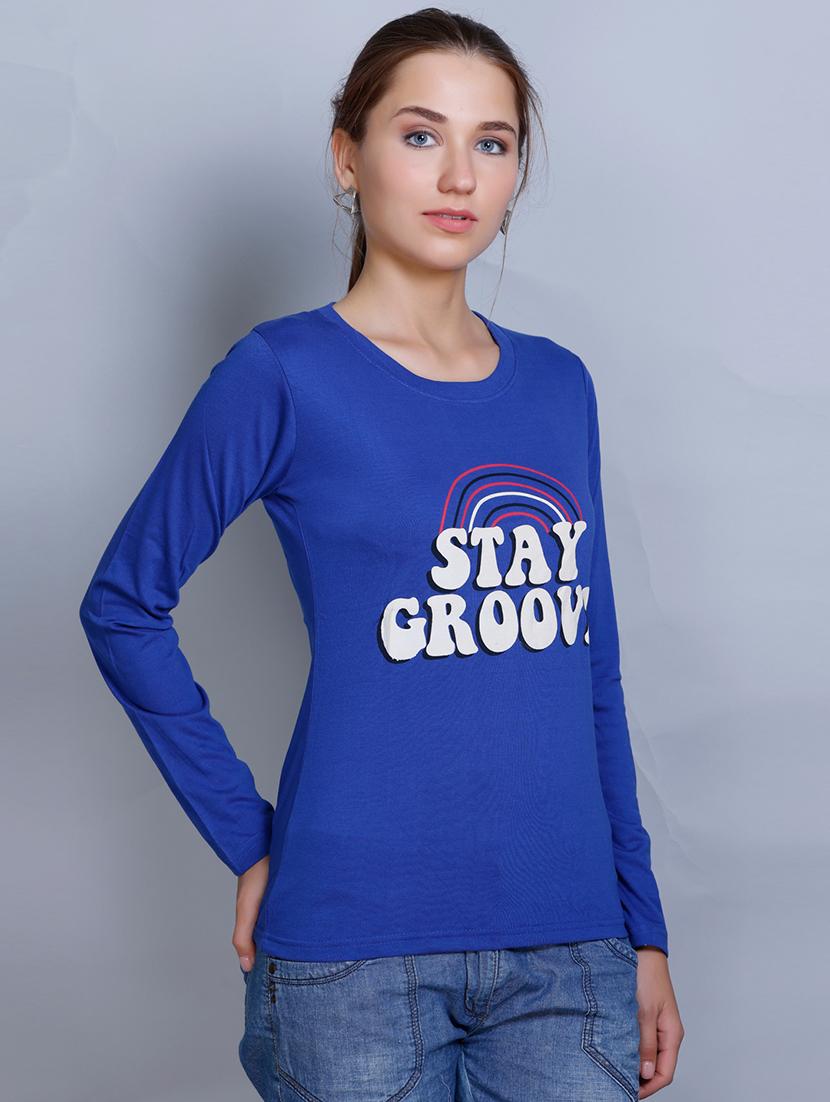 women round neck long sleeves t-shirt - 21224987 - Standard Image - 1