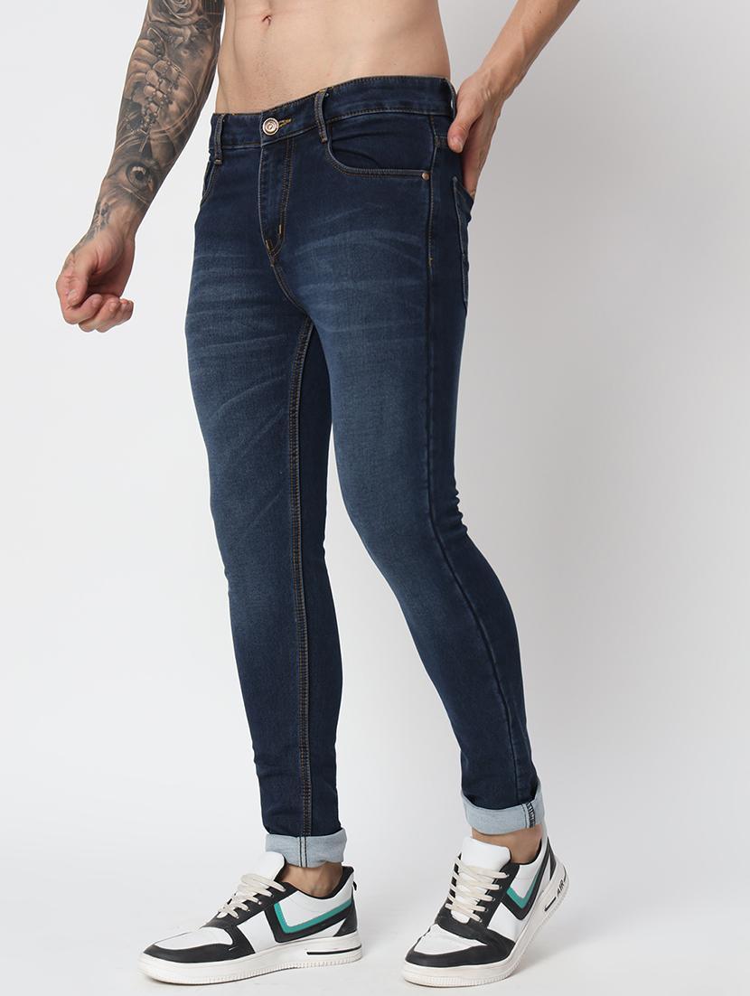 men solid plain mid rise jean - 21225009 -  Standard Image - 1