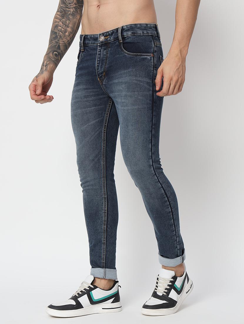 men solid plain mid rise jean - 21225011 -  Standard Image - 1