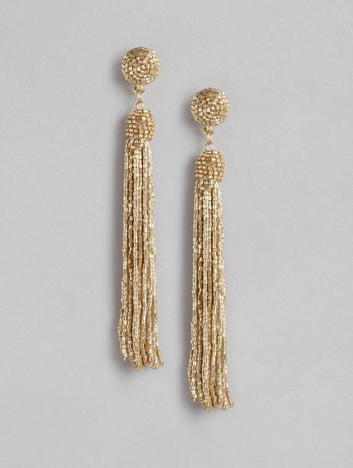 gold metal drop earring - 21225014 -  Standard Image - 0