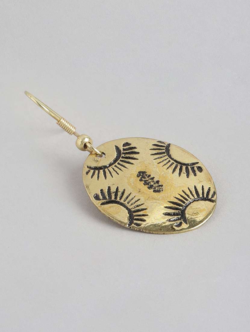 gold metal drop earring - 21225036 -  Standard Image - 1