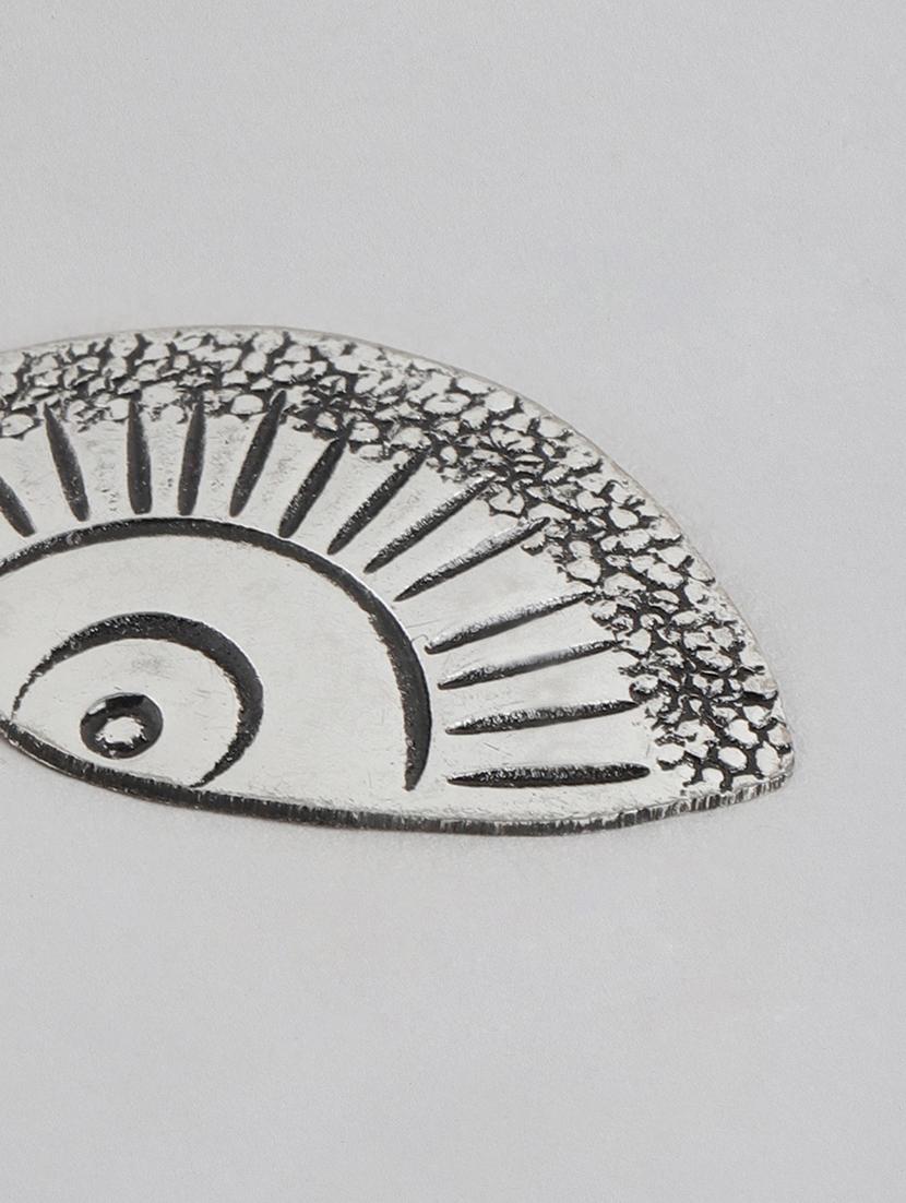 silver metal drop earring - 21225037 - Standard Image - 1