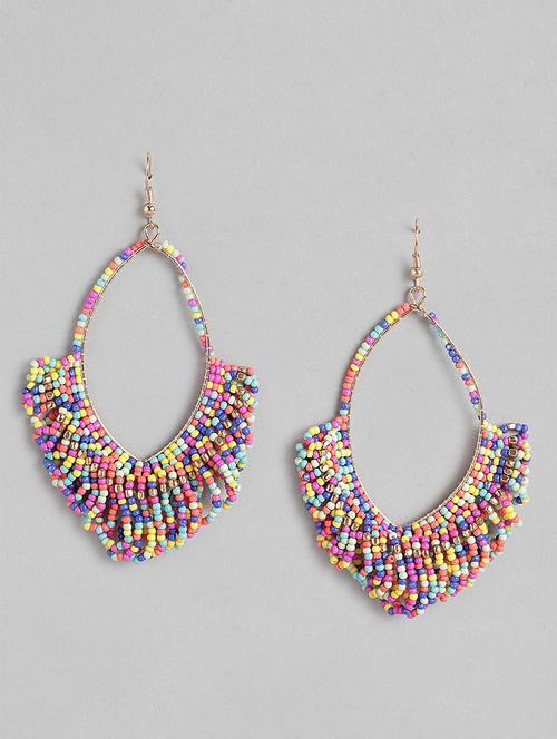 multi colored metal hoop earring - 21225048 - Standard Image - 0