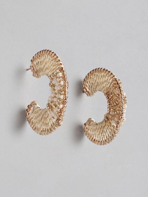 gold metal hoop earring - 21225054 - Standard Image - 0
