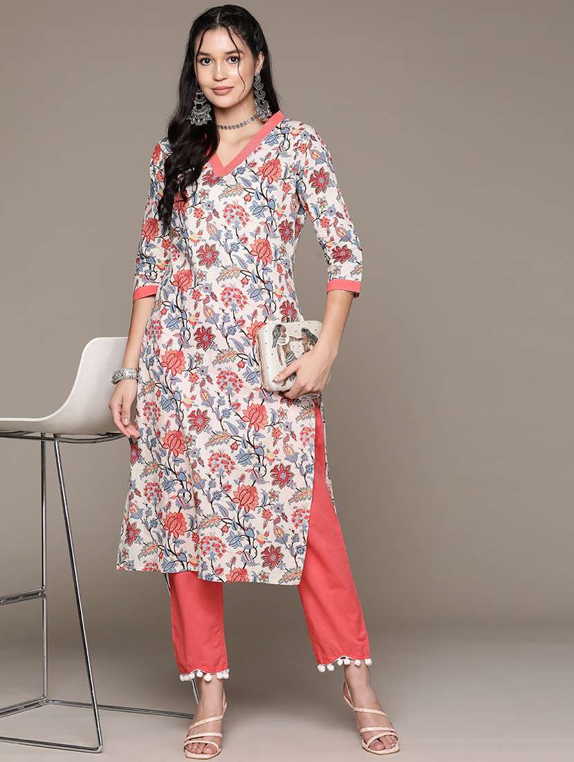 peach kurta palazzo set 