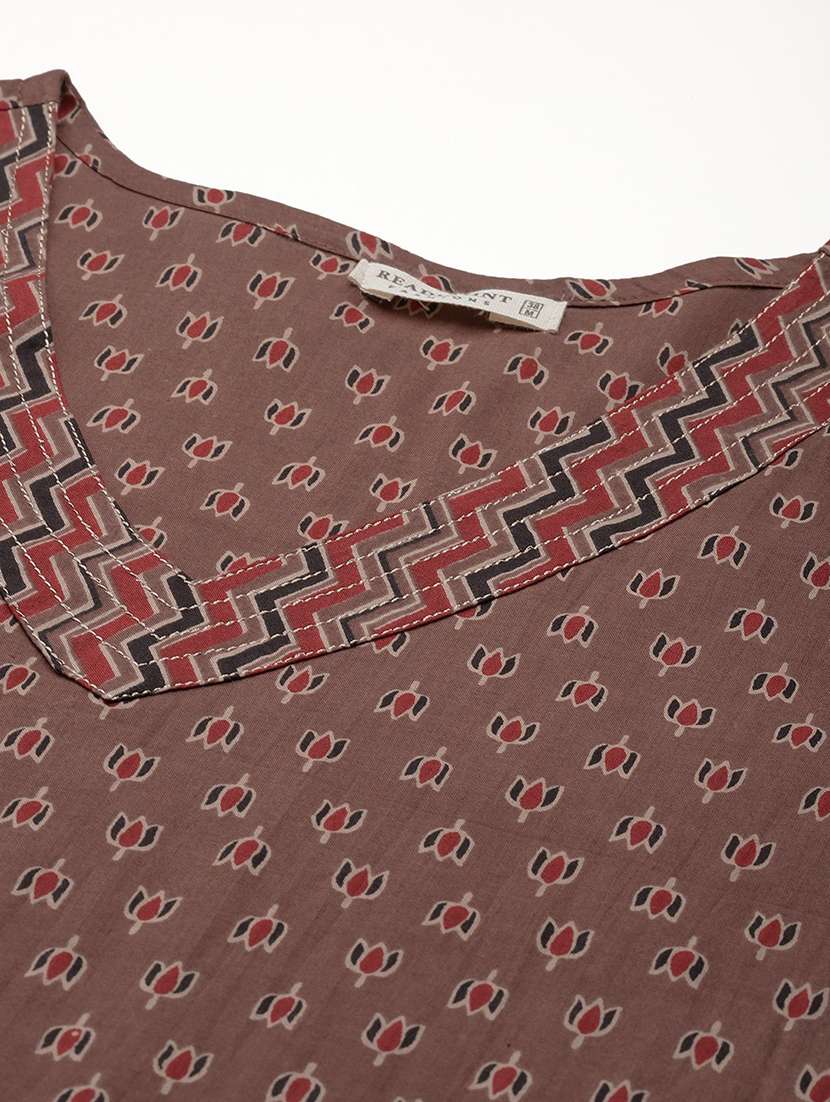 rust kurta palazzo set - 21225089 - Standard Image - 4