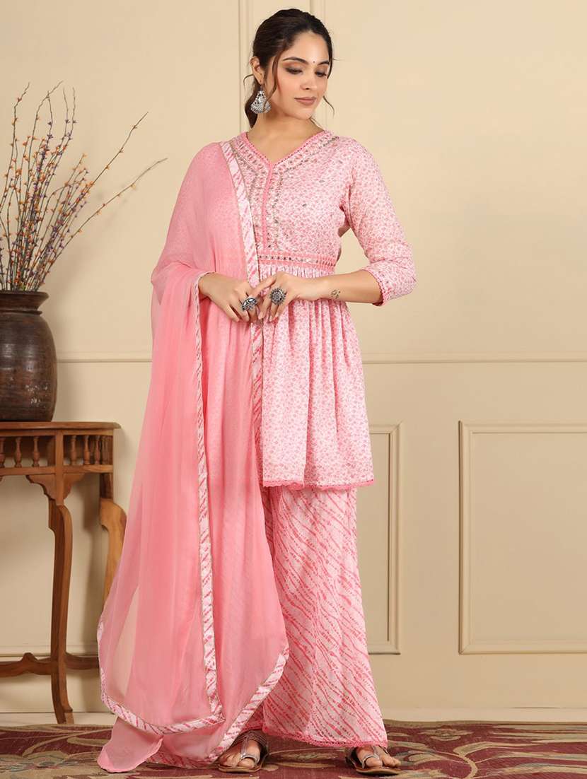 women kurta sharara set with dupatta - 21225115 -  Standard Image - 1