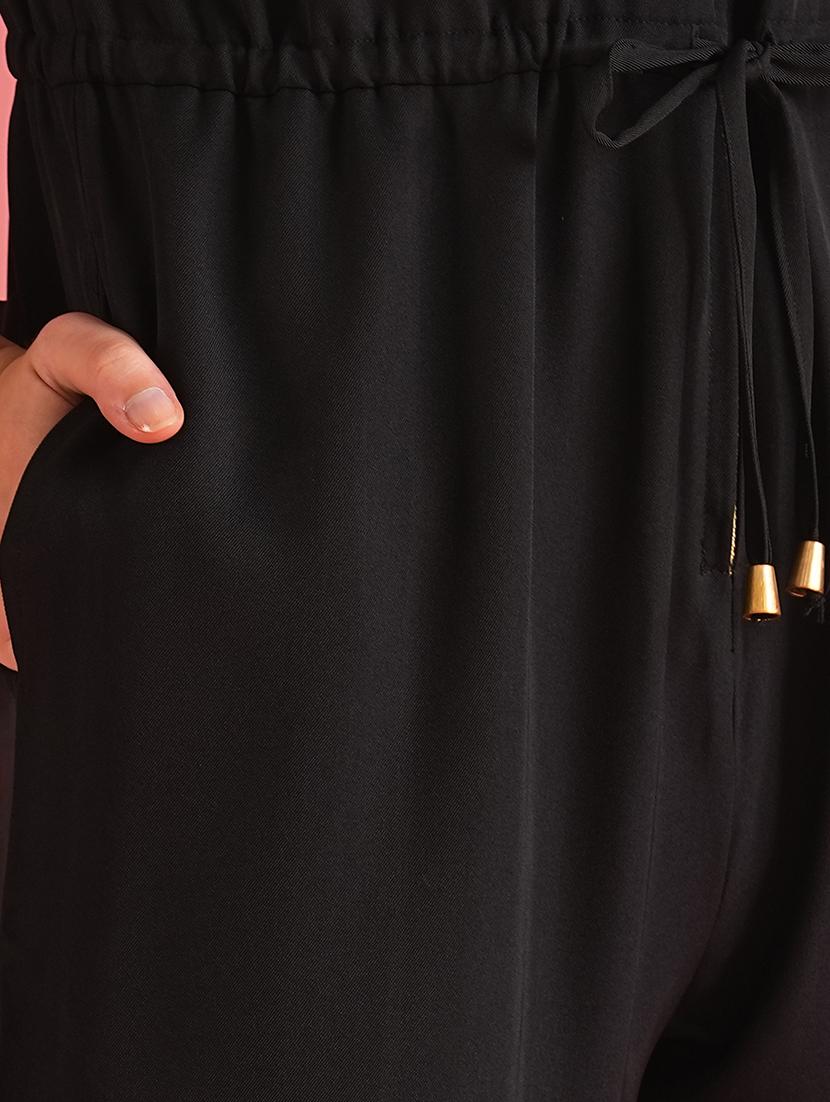 women solid collared jumpsuit - 21225180 - Standard Image - 4
