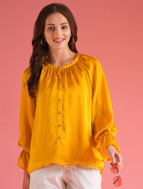 women solid raglan sleeves shirt top - 21225184 - Standard Image - 0