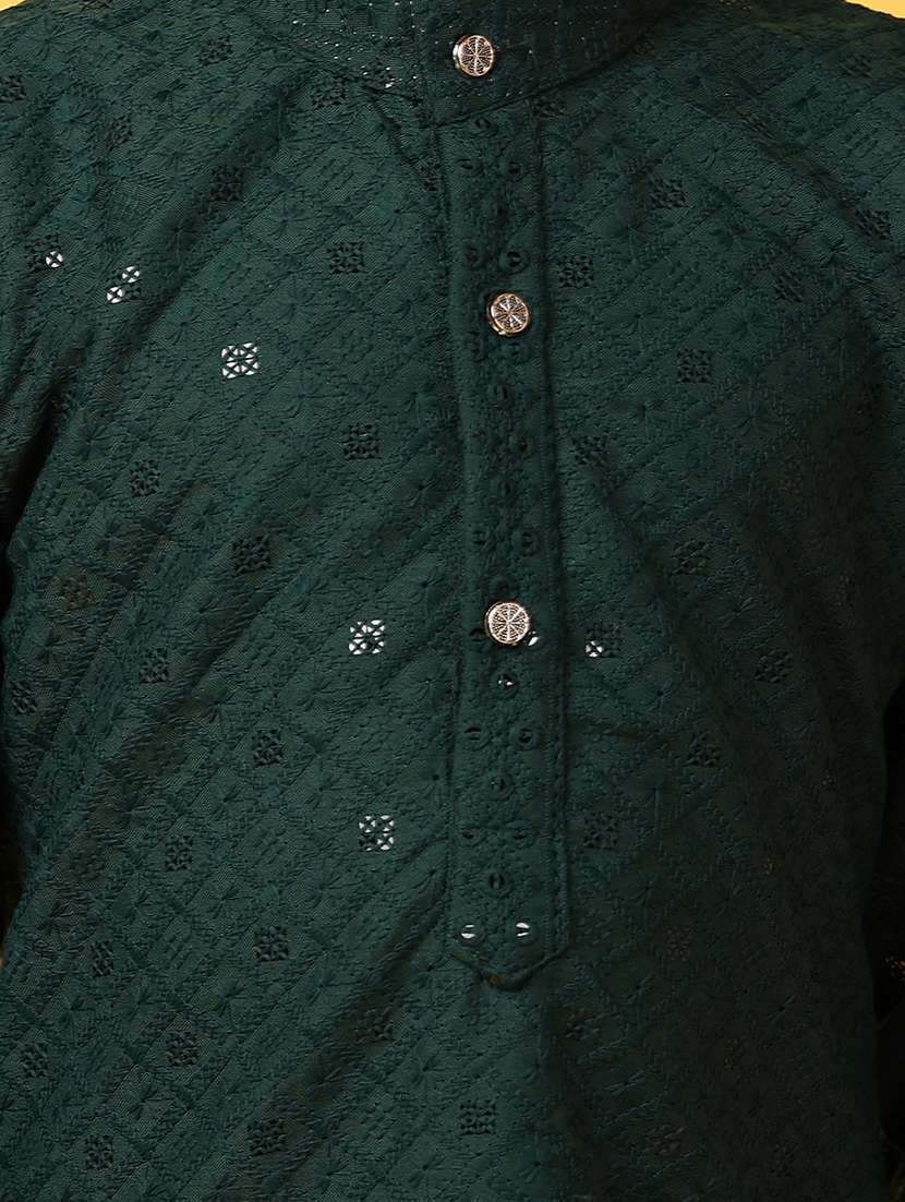 men self-designed kurta set - 21226843 -  Standard Image - 6