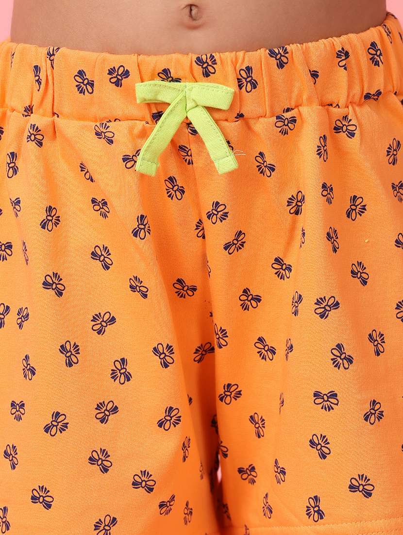 girls green cotton top & shorts set - 21226911 -  Standard Image - 6