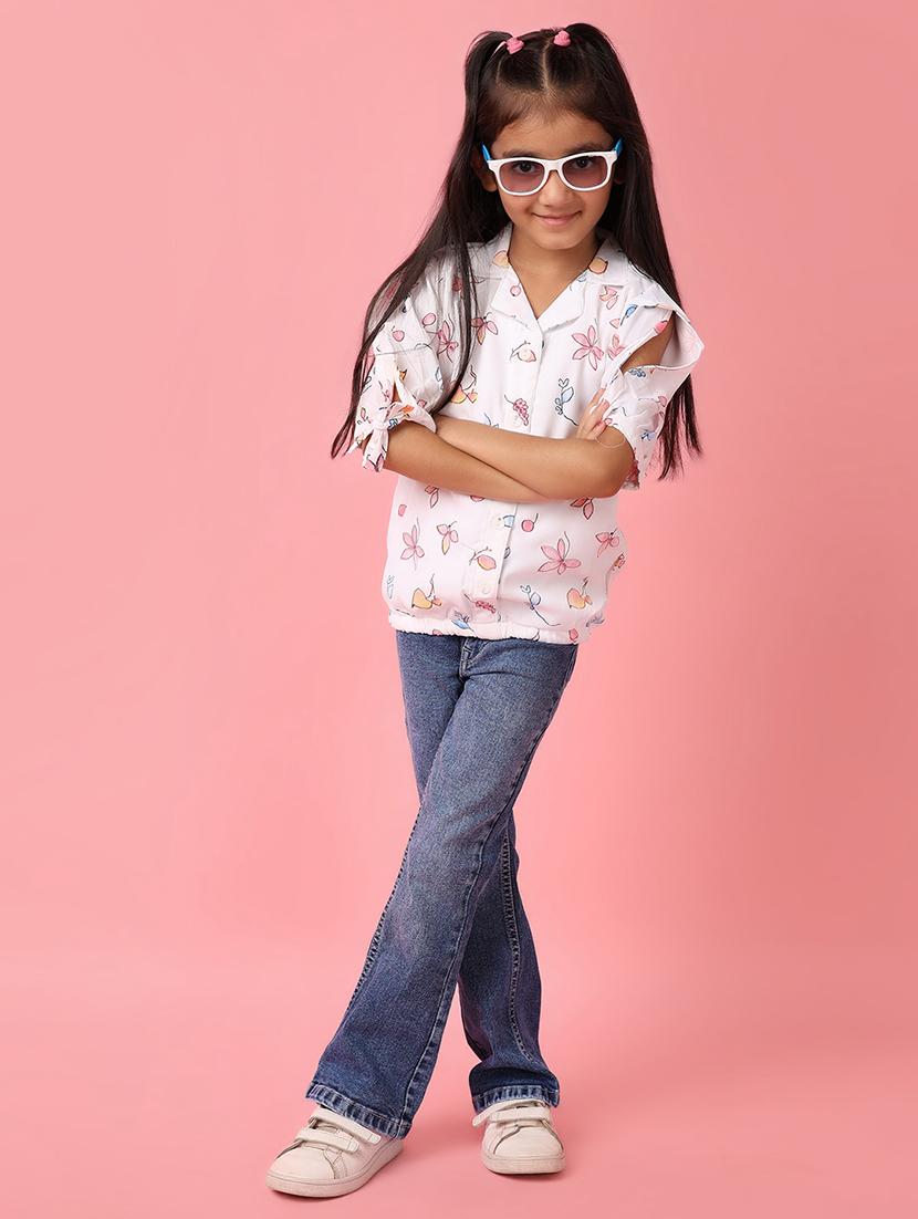girls white cotton top - 21227011 - Standard Image - 4