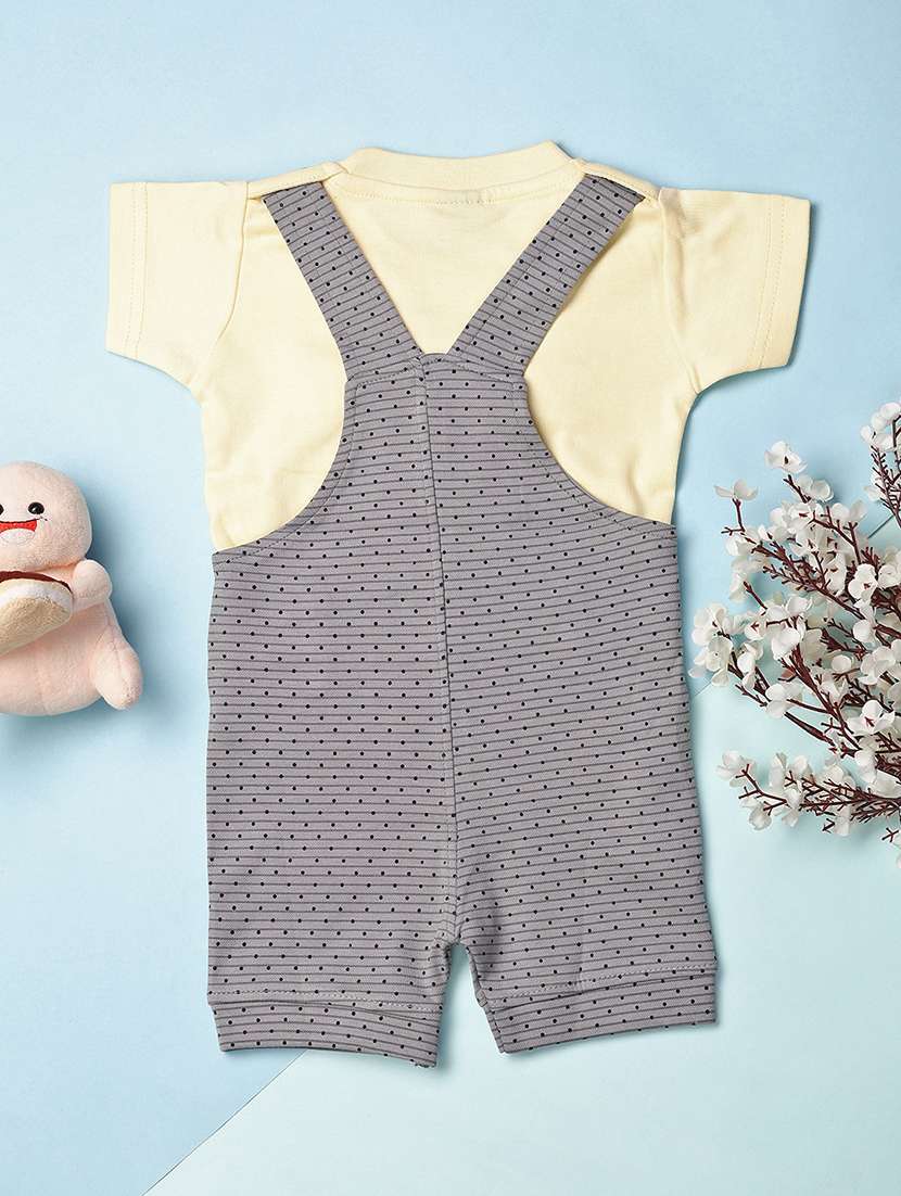 boys round neck printed dungree - 21227031 -  Standard Image - 1