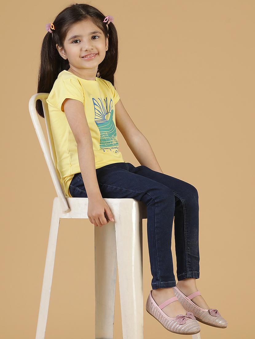 girl front print round neck tee - 21227060 - Standard Image - 4