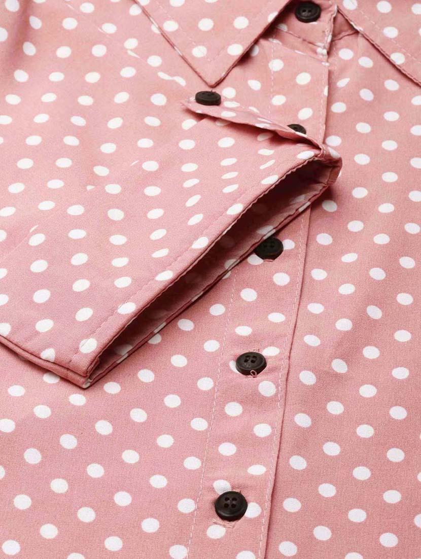 women pink crepe regular shirt - 21227083 - Standard Image - 6