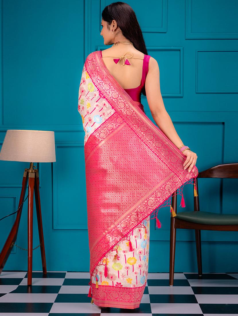 women self design bordered saree with blouse - 21227267 - Standard Image - 1