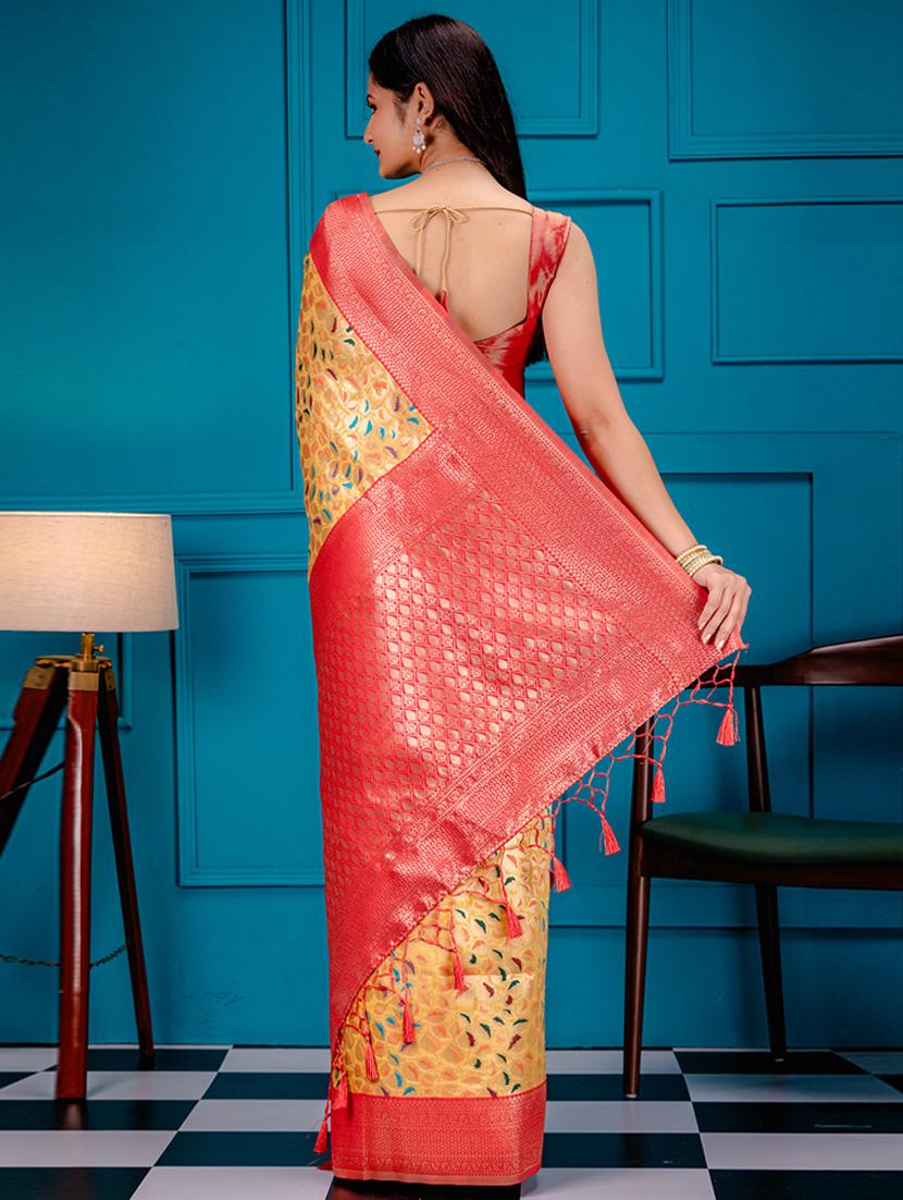 women self design kanjivaram saree with blouse - 21227313 - Standard Image - 1