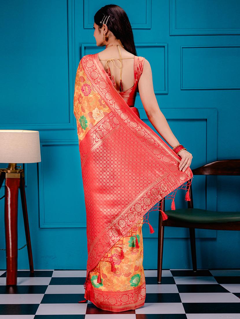 women self design banarasi saree with blouse - 21227333 - Standard Image - 1