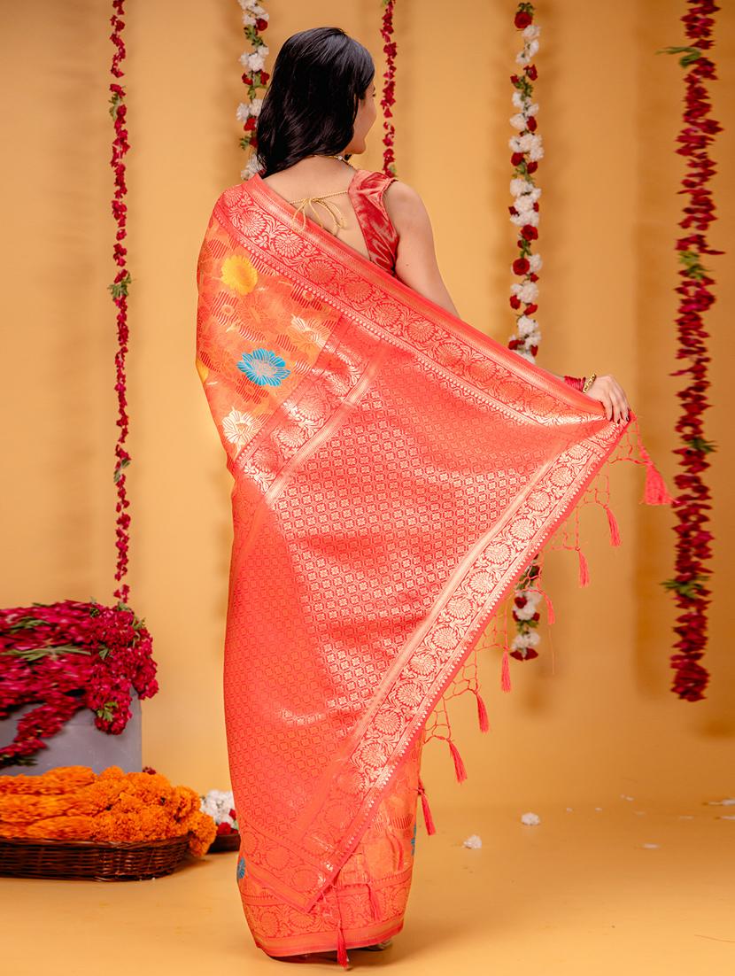 women self design banarasi saree with blouse - 21227335 -  Standard Image - 1
