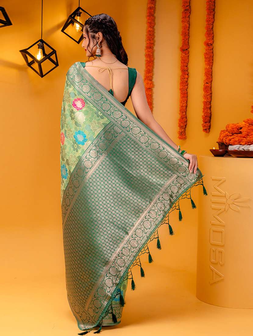 women self design banarasi saree with blouse - 21227336 - Standard Image - 1