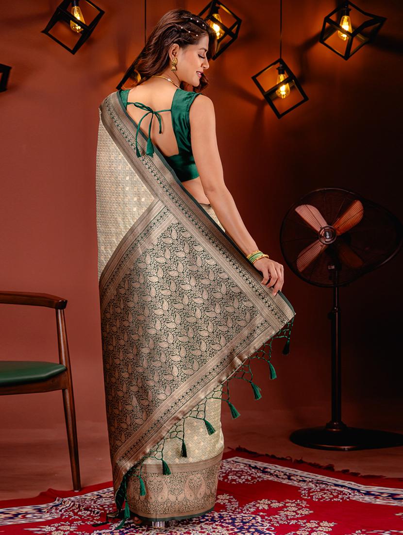 women self design kanjivaram saree with blouse - 21227377 - Standard Image - 1