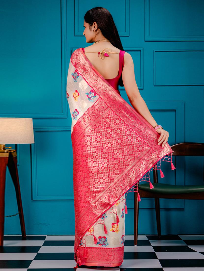 women self design kanjivaram saree with blouse - 21227393 -  Standard Image - 1