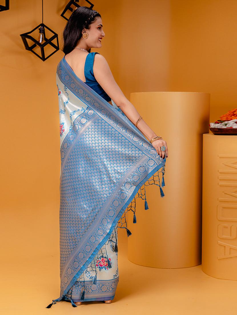 purist blue kanjivaram saree - 21227402 - Standard Image - 1