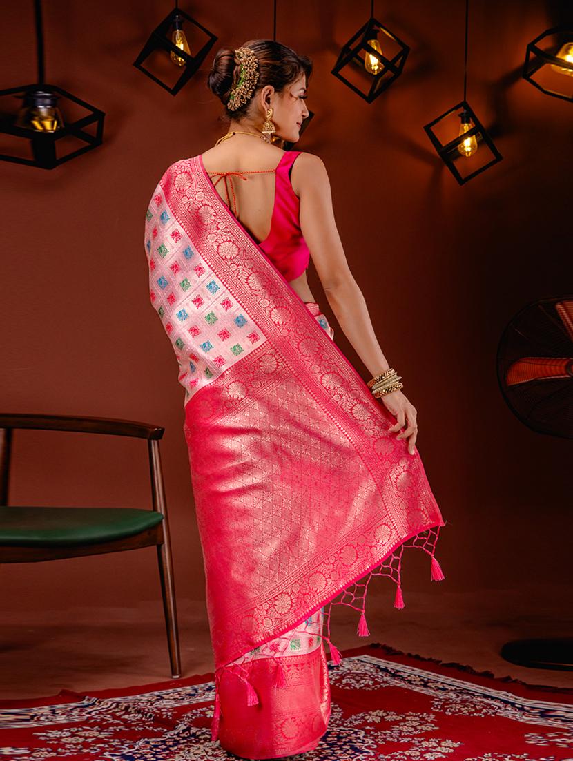 pink art silk kanjivaram saree with blouse - 21227414 -  Standard Image - 1