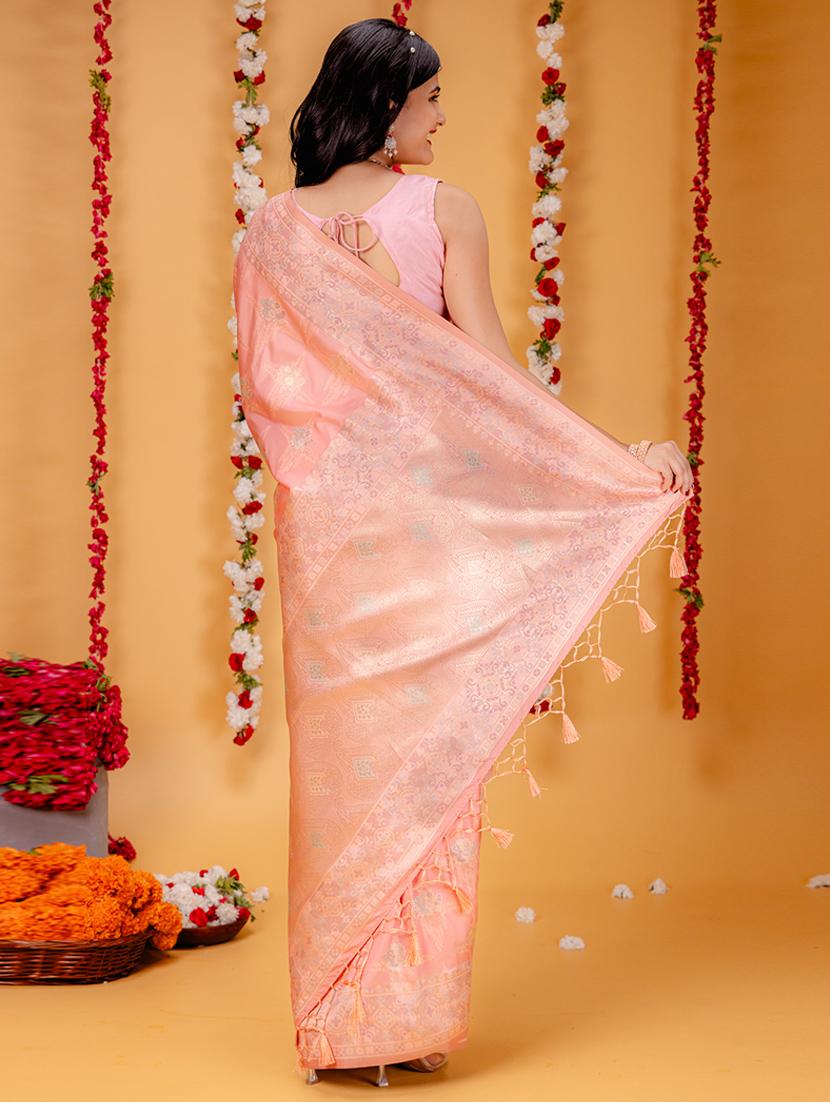 pink art silk kanjivaram saree with blouse - 21227423 - Standard Image - 1