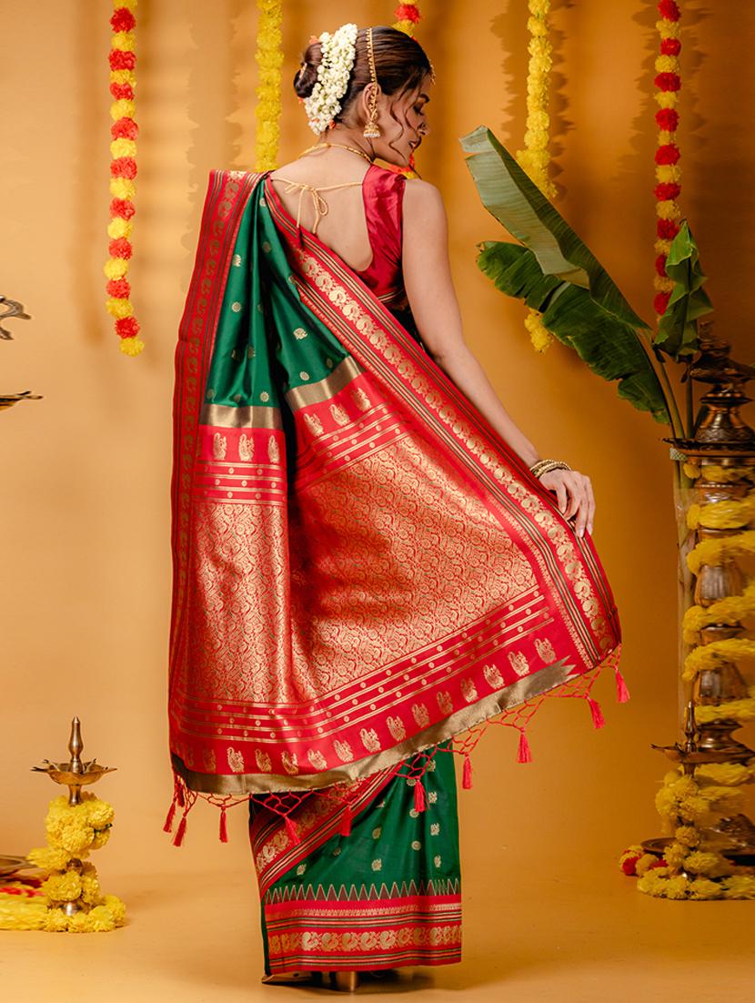 women self design kanjivaram saree with blouse - 21227457 - Standard Image - 1