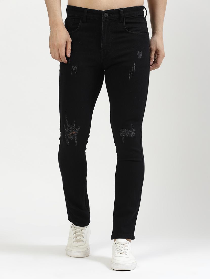 black cotton blend jeans - 21227458 -  Zoom Image - 0