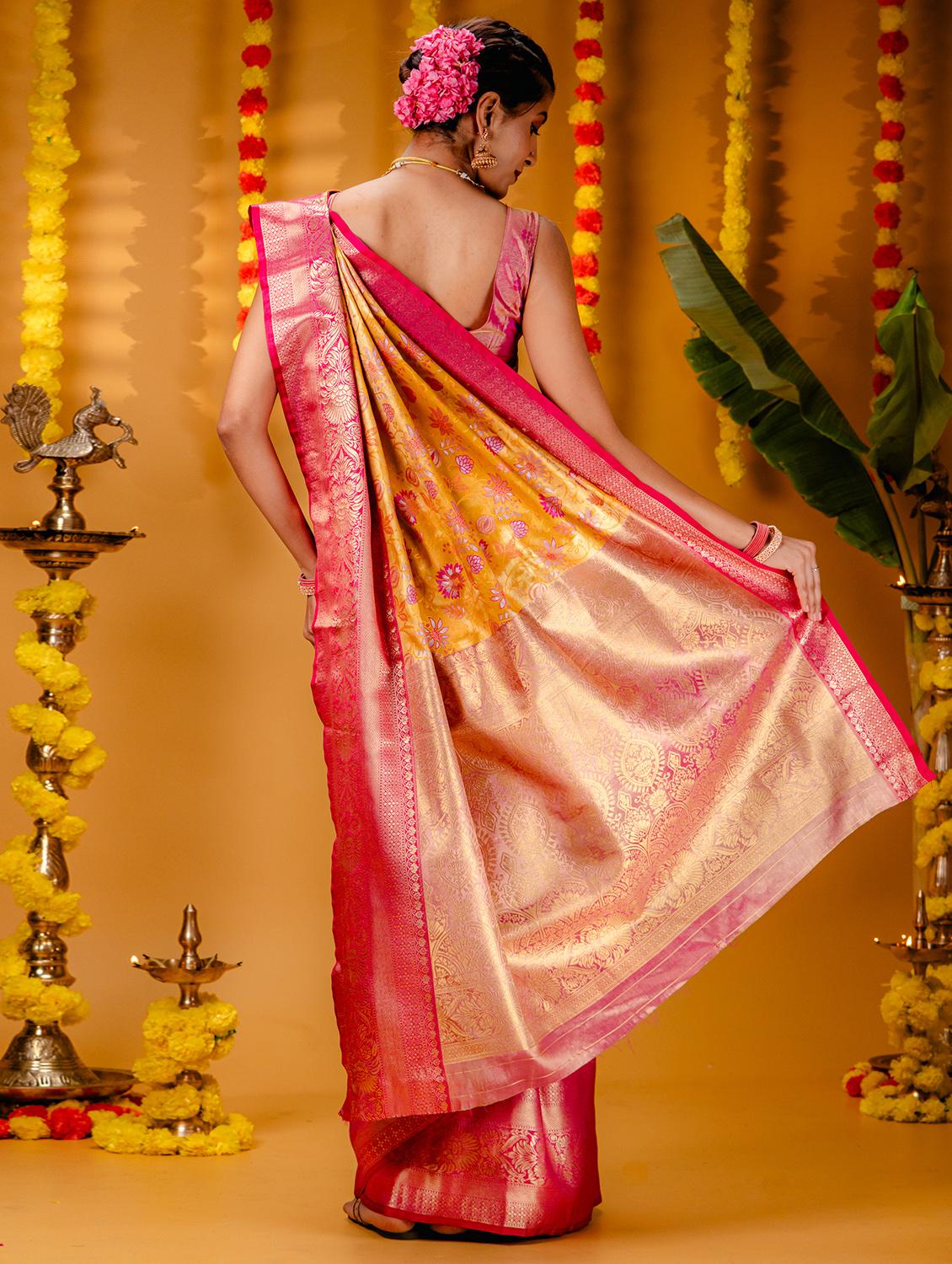 women self design kanjivaram saree with blouse - 21227696 - Standard Image - 1