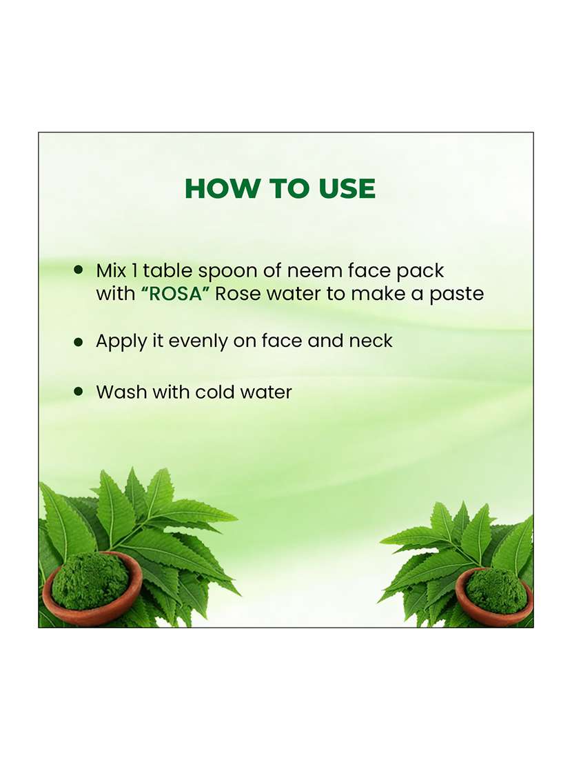 rosa neem face pack with tulsi i remove pimples & black heads i herbal ingredient i pack of 3-100gm - 21227807 -  Standard Image - 4